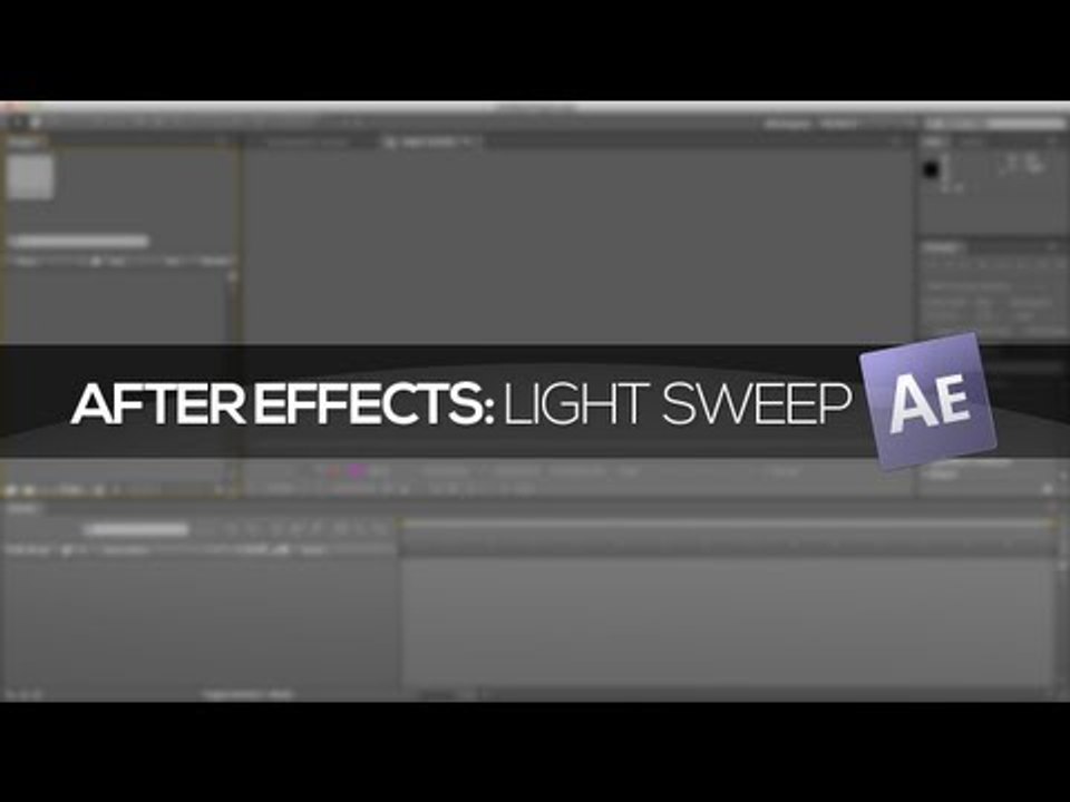 Tutorial After Effects: Light Sweep (efeito no texto/imagem)