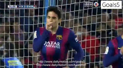 Marc Bartra Goal Barcelona 3 - 0 Almeria La Liga 8-4-2015