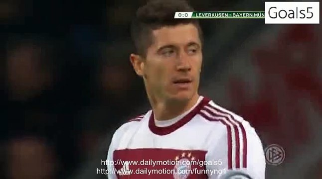 Robert Lewandowski Disallowed Goal Leverkusen 0 - 0 Bayern DFB Pokal 8-4-2015