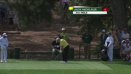 Jack Nicklaus gets the hole in one during the Augusta Par 3 Challenge!