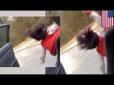 Mujer cae de un auto en movimiento mientras era filmada por sus amigos haciendo “Twerking”