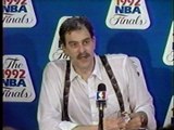 PHIL JACKSON PRESS CONFERENCE AFTER BULLS WON 1992 NBA FINALS VS BLAZERS