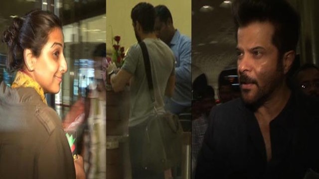 Vidya Balan Farhan Akhtar & Anil Kapoor SPOTTED @ Airport