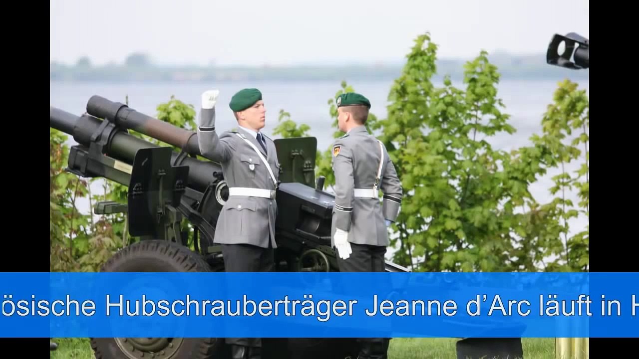 JEANNE D`ARC eingelaufen und vom Wachbataillon begrüsst - HD-Qualität
