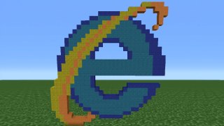 Minecraft Tutorial: How To Make The Internet Explorer Logo