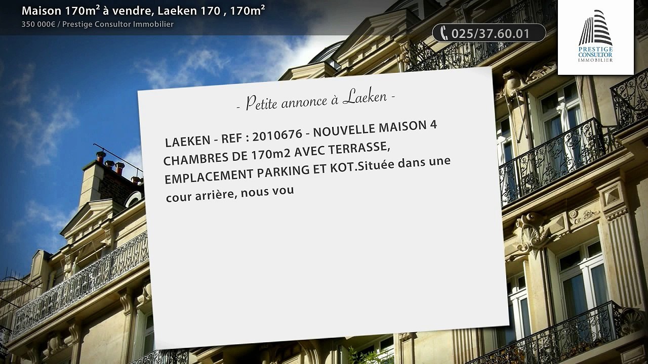 Maison 170m² à vendre, Laeken 170 , 170m²