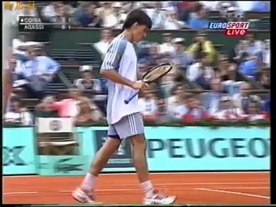 Guillermo Coria vs Andre Agassi - 2003 French Open QF Highlights