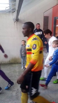 Entrée des joueurs Calais - Lille le 08/04/2015