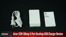 Avier 52W 10Amp 5 Port Desktop USB Charger Review