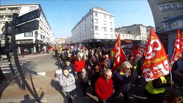 Manifestation à Boulogne-sur-Mer le jeudi 9 avril 2015 contre l'austérité