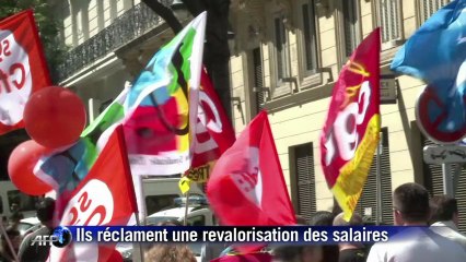 Les fonctionnaires défilent à Marseille