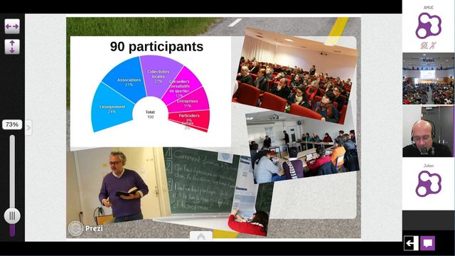 Restitution des ateliers relais de Brest par Ronan Pichon lors de la 4e journée contributive à Nantes