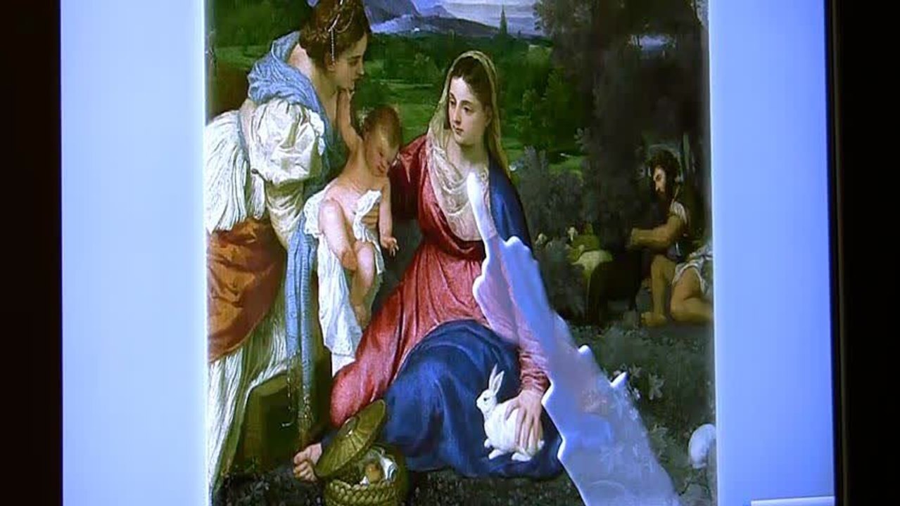 Musée du Louvre, explorer "La Vierge au lapin"