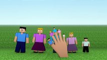 The Finger Family Minecraft Family Nursery Rhyme | Minecraft Finger Family Songs