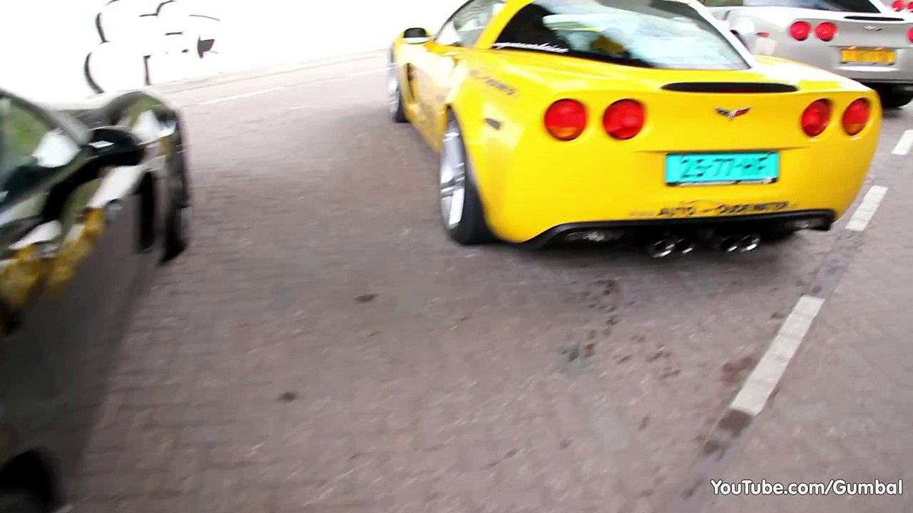 8x Corvette C6 Z06 - Revving in a Tunnel !!