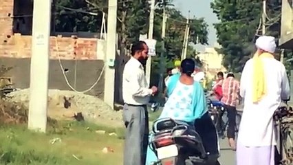 Funny OMG What is he doing with the woman on the road