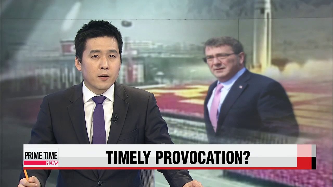 N. Korea fires two short-range missiles ahead of U.S. defense chief's visit to S. Korea