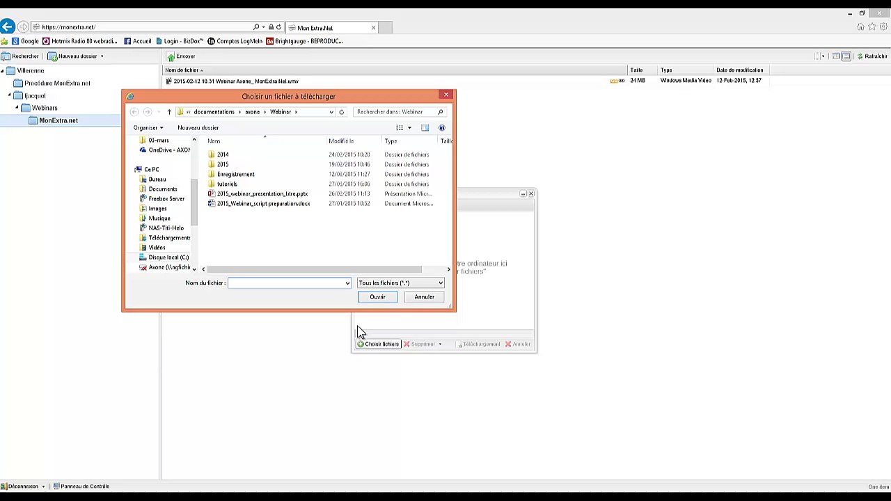 Tuto MonExtra.net charger un fichier