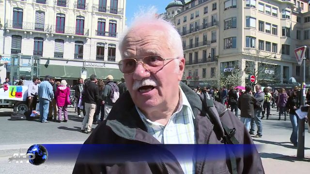 Manifestation contre l'austérité à Lyon