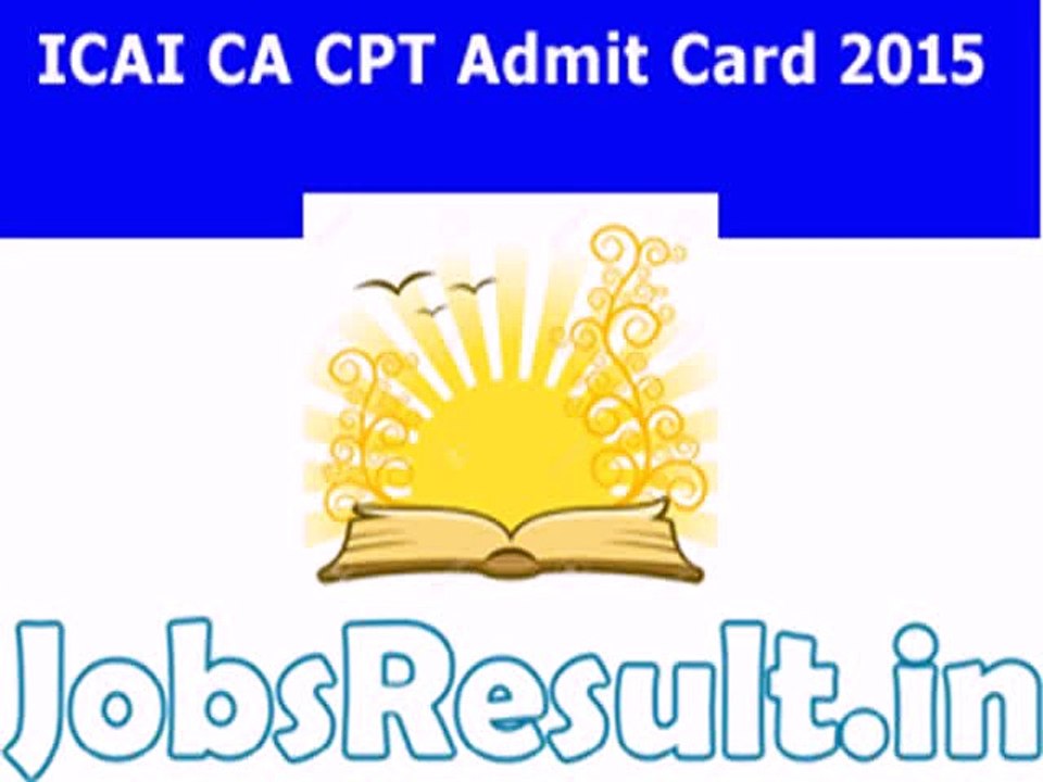 ICAI IPCC Admit Card 2015 Download CA Hall Ticket May 2015