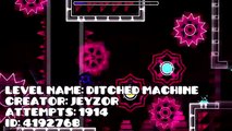Geometry Dash / Very Hard Demon / Ditched Machine / 100% By Jeyzor