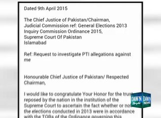 Najam Sethi letter to chief justice for investigation of rigging allegation against him