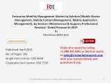 World Enterprise Mobility Management Market Trends 2019 by Deployment Model and Solution (Mobile Content Management,Mobi
