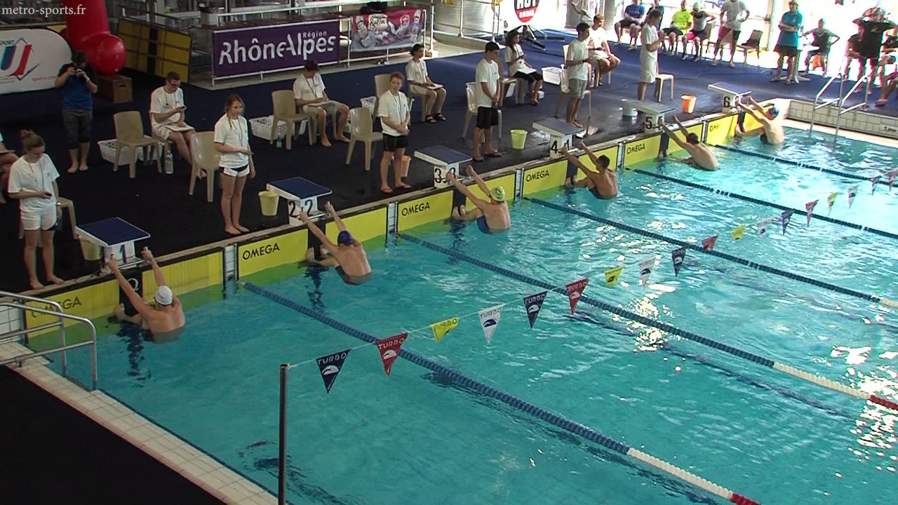 CFU Natation 2015  : finale 50m dos Hommes (Jordan Pothain)