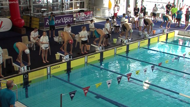 CFU Natation 2015 : finale 50m papillon Hommes (Théo Fuchs)