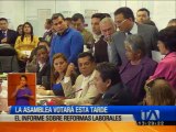 Comisión de la Asamblea prepara voto a Reformas Laborales