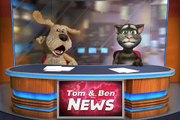 Talking Tom & Talking Ben spin, fall, and fight LOL Talking News moments