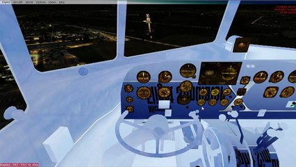 Flight Simulator X Steam Edition Douglas DC-3 night landing.