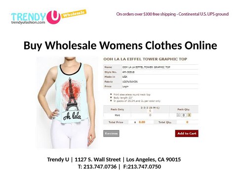 Buy Wholesale Womens Clothes Online