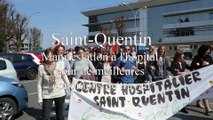 Manifestation du personnel hospitalier à Saint-Quentin