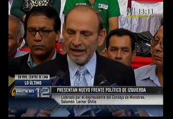 Izquierda peruana presentó nuevo frente político con los rostros de siempre