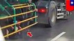 VIDEO: Un infirme se fait renverser et tuer par un camion en pleine rue.