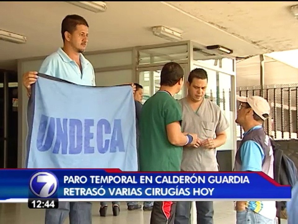 Paro temporal en hospital Calderón Guardia atrasó al menos 12 cirugías