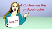 Song About Contractions: A Contraction Has An Apostrophe With Miss Jenny / www.edutunes.com