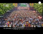 World Cup: German fans in Berlin - no comment