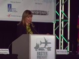 Sherry Beall as Master of Ceremonies for the Faster Freight, Cleaner Air Conference