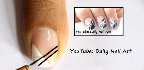 Luxury Black and White Tip! - How to do French tip manicure designs