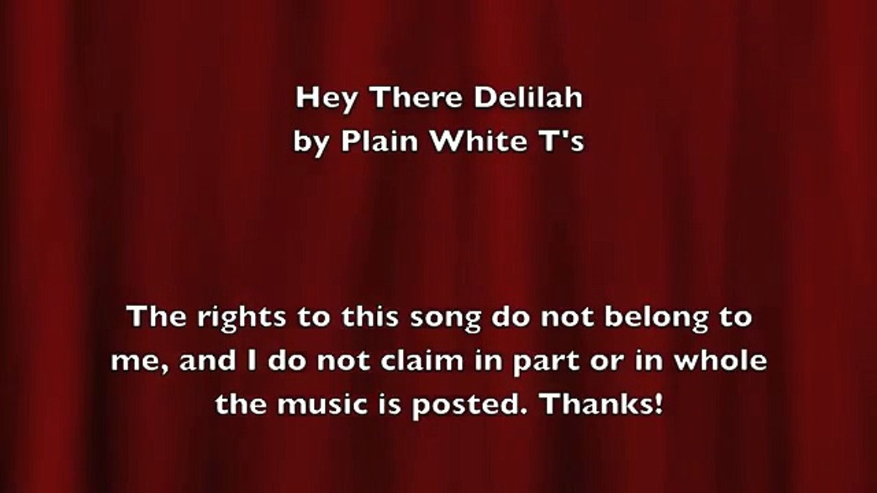 Plain White T's - Hey There Delilah Lyrics