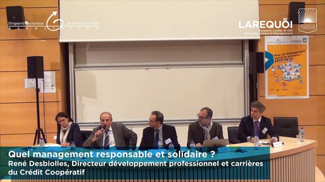 Exposés - Quel management responsable et solidaire ? - 7/9 - Symposium : « Pour un management social et solidaire ! »