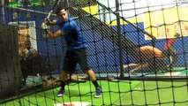 All-American shortstop Stephen Alamais@Harlem Baseball Hitting Academy