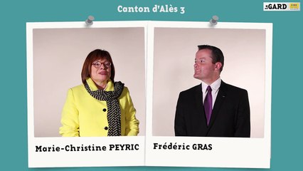 Canton d'Alès 3: Marie-Christine Peyric et Frédéric Gras