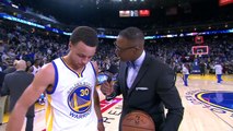Postgame- Stephen Curry - Blazers vs Warriors - April 9, 2015 - NBA Season 2014-15
