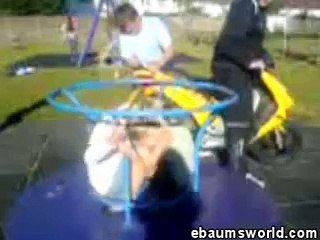 chavs+ped+roundabout= alot of pain