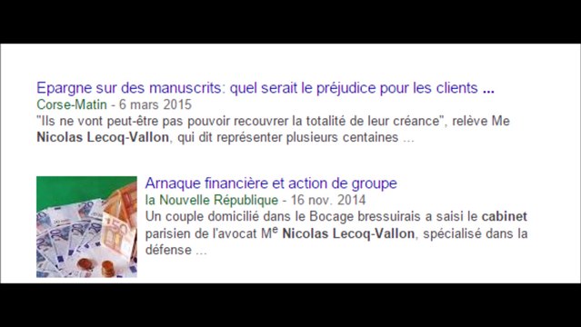 Actions de groupe selon Nicolas Lecoq Vallon - class action Nicolas Lecoq Vallon