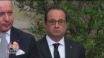 La drôle de tête de François Hollande pendant un discours