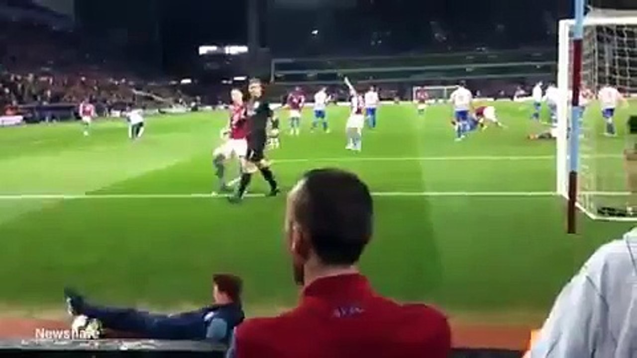 Aston Villa ball boy nutmegs QPR keeper Rob Green